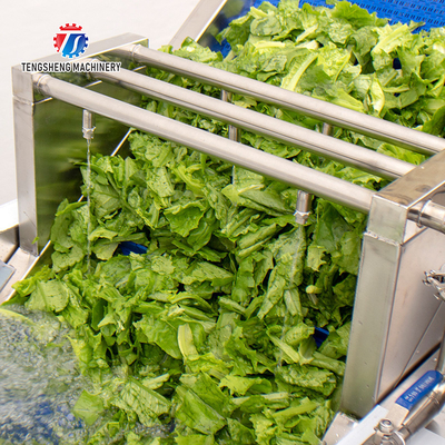 380V Integrating Spinach Washing Machine , Blasting Isolating Potato Cleaning Machine