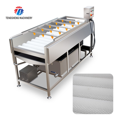 2.5KW Potato Flat Roller Cleaning Equipment Seafood Cleaning Machine