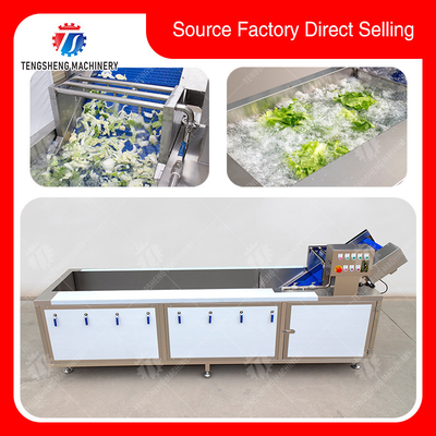 Ozone Disinfection Bubble Fruit And Vegetable Washing Machine 3.5KW 50HZ 380V