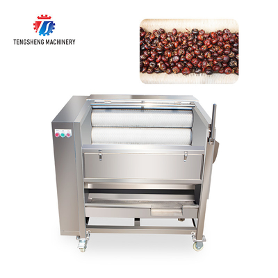 180KG Potato cleaning and peeling machine brush cleaning machine automatic discharge roller peeling machine